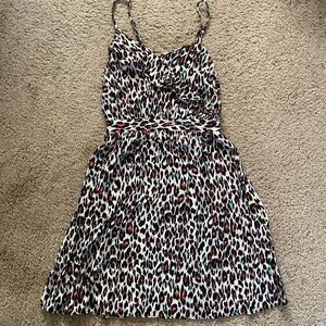Xhilaration Leopard Print Spaghetti Strap Dress